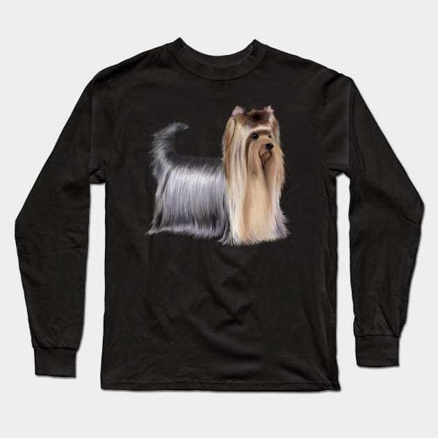 Yorkshire Terrier Dog, Love Yorkshire Terriers, Dog Lover Long Sleeve T-Shirt by dukito